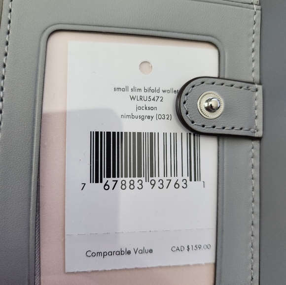 NWT Kate Spade Bi-fold Wallet (Grey) - Picture 4 of 10